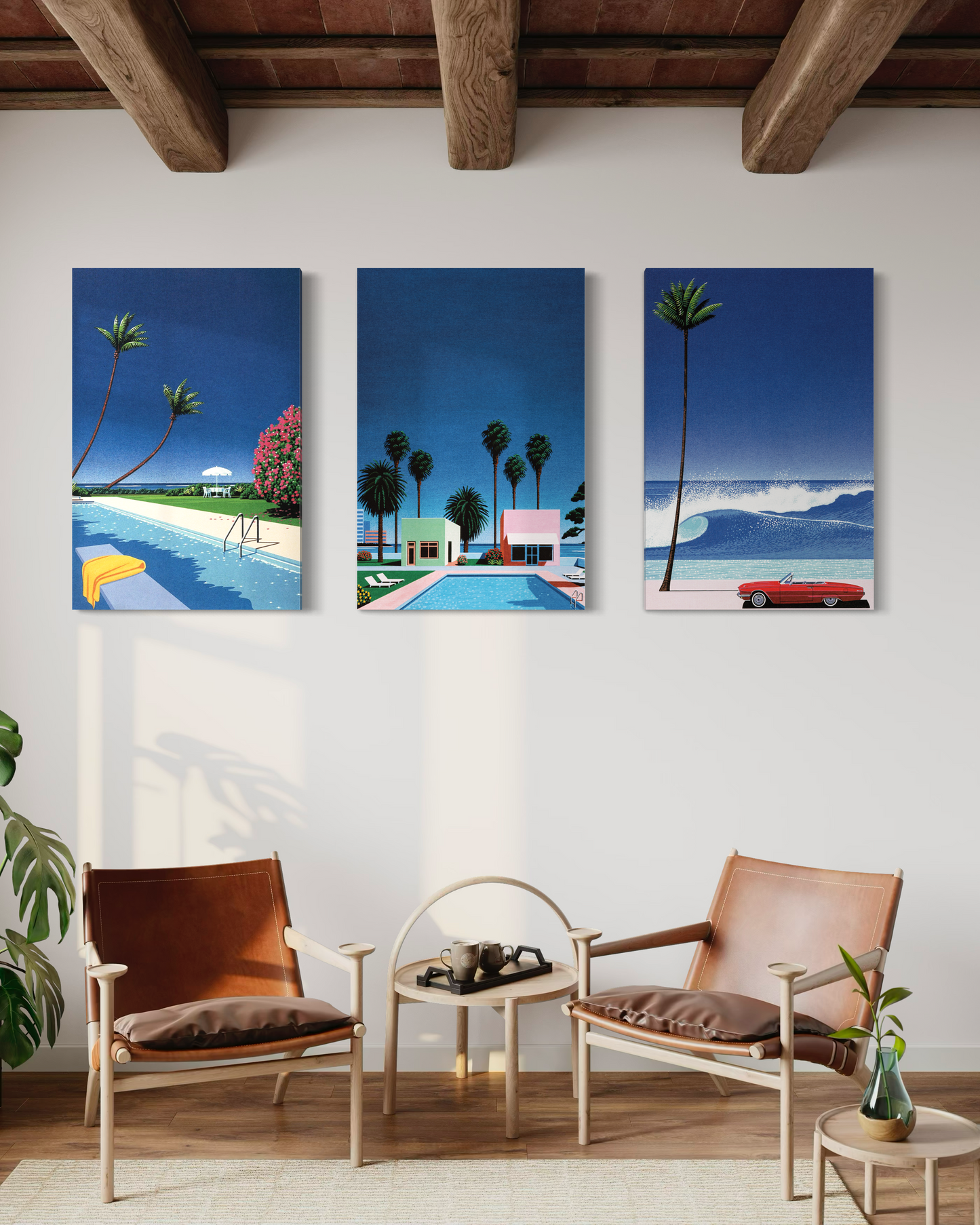 Set de 3 Cuadros Canvas – Hiroshi Nagai