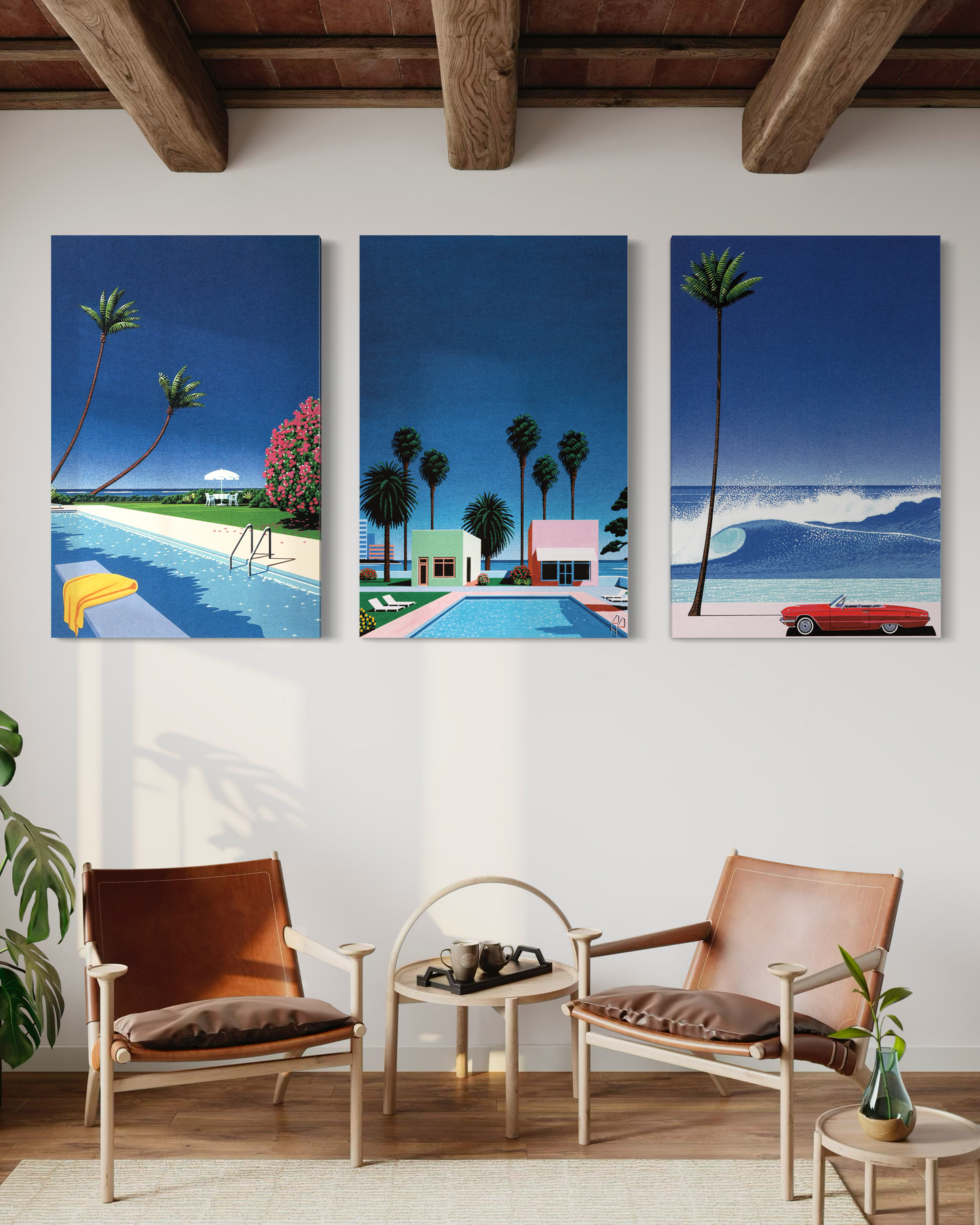 Set de 3 Cuadros Canvas – Hiroshi Nagai