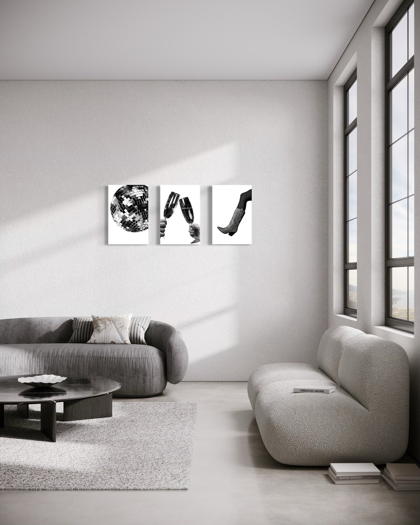 Set de 3 Cuadros Canvas – Nightlife