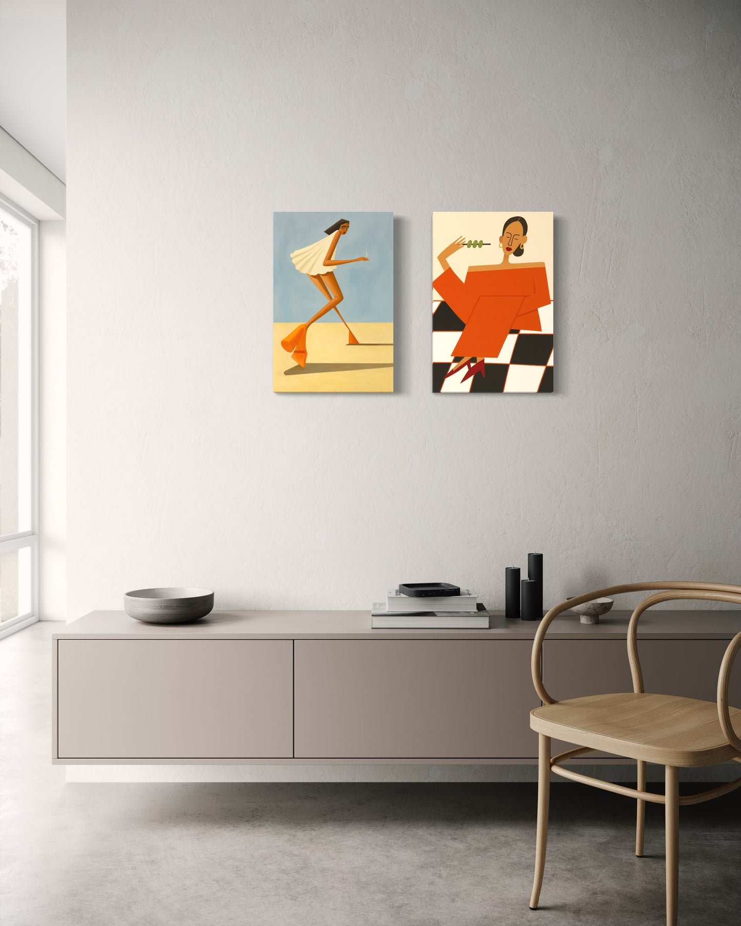 Set de 2 Cuadros – Shapes in Motion