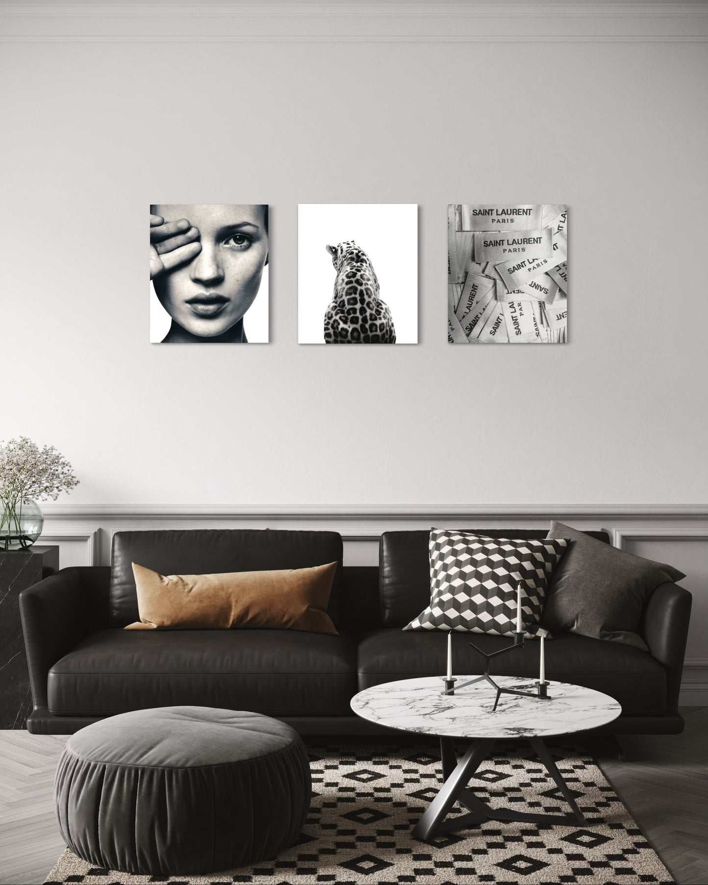 Set de 3 Cuadros Canvas – Kate Moss