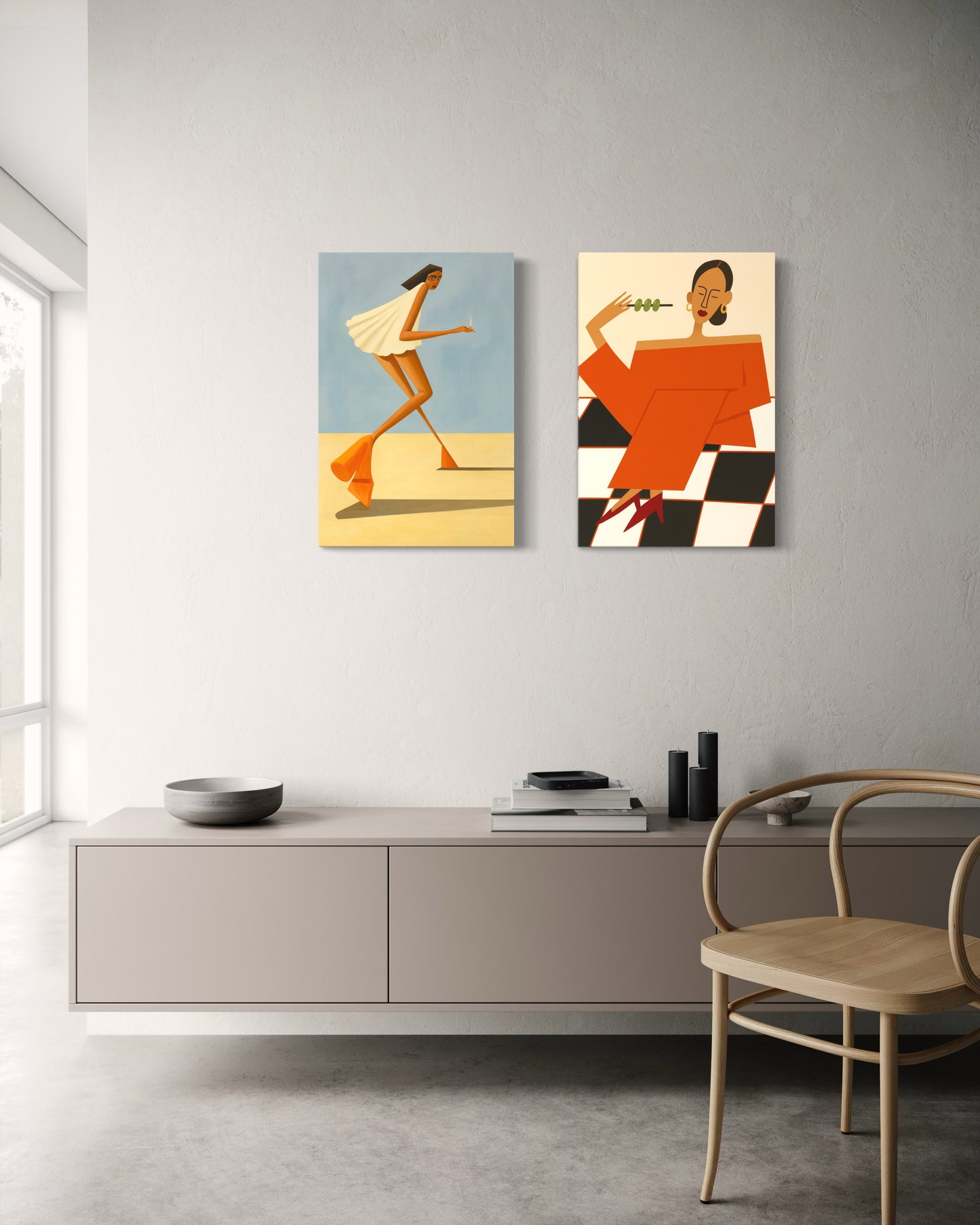 Set de 2 Cuadros – Shapes in Motion