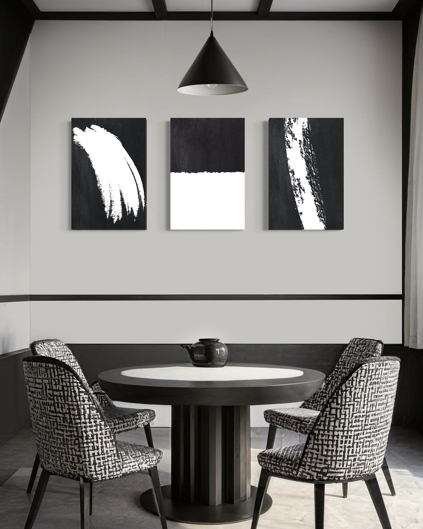 Set de 3 Cuadros Canvas – B&W
