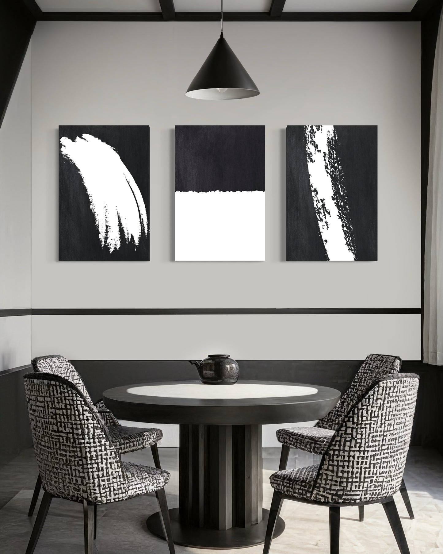Set de 3 Cuadros Canvas – B&W