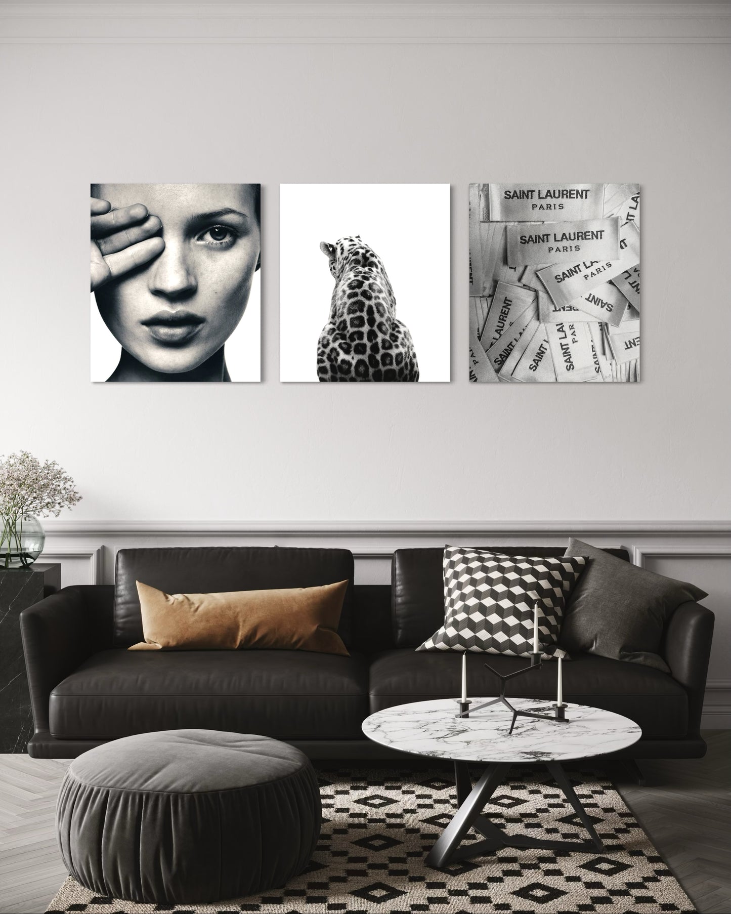 Set de 3 Cuadros Canvas – Kate Moss