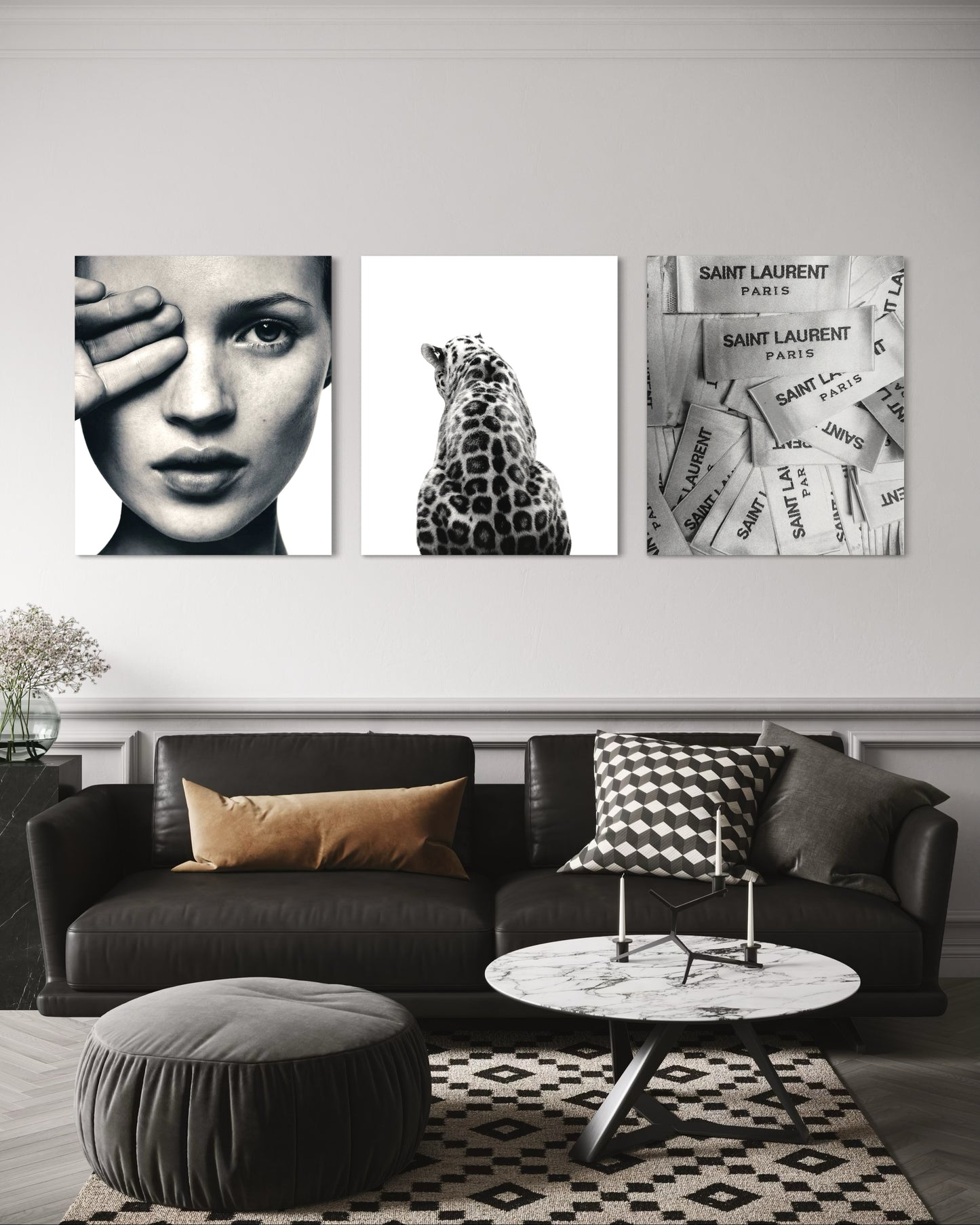 Set de 3 Cuadros Canvas – Kate Moss