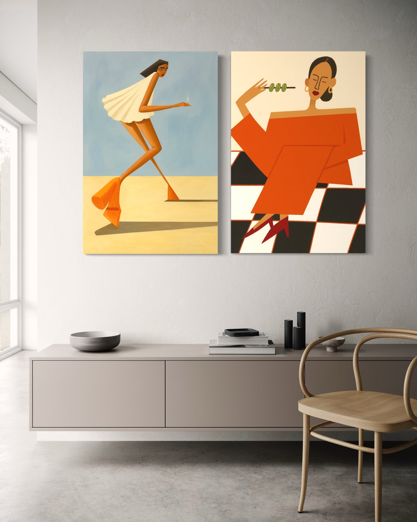 Set de 2 Cuadros – Shapes in Motion