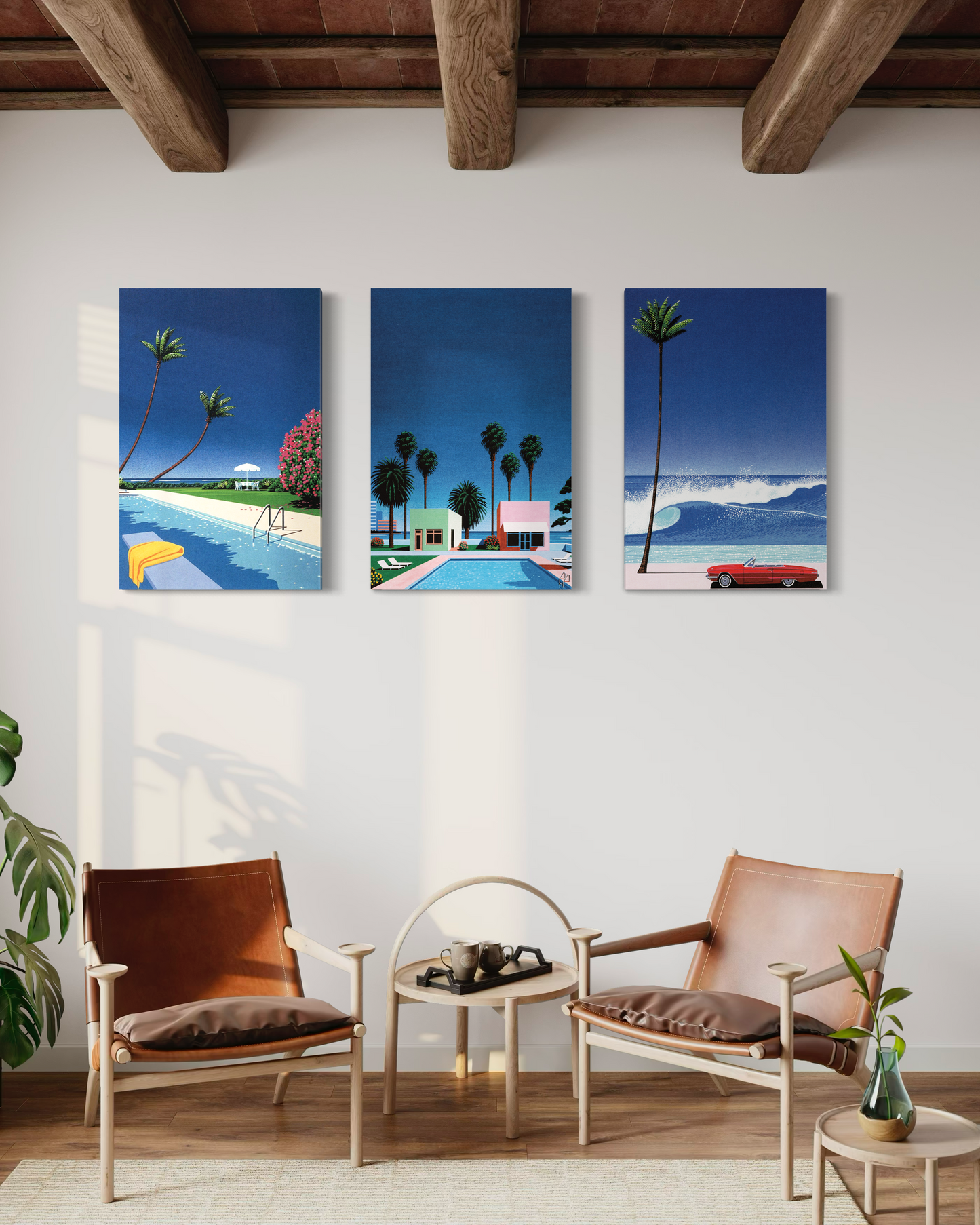 Set de 3 Cuadros Canvas – Hiroshi Nagai