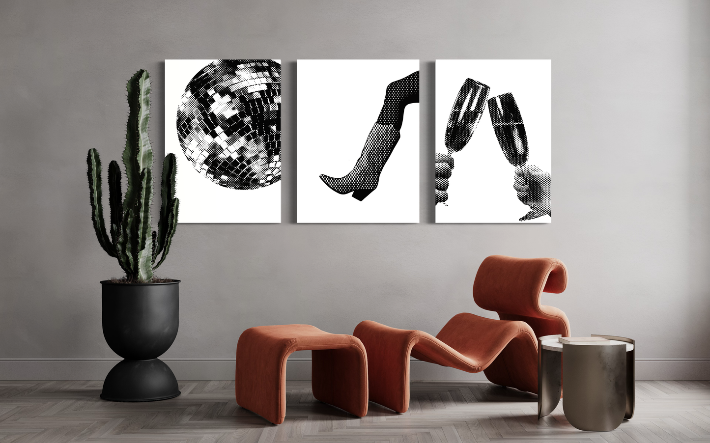Set de 3 Cuadros Canvas – Nightlife