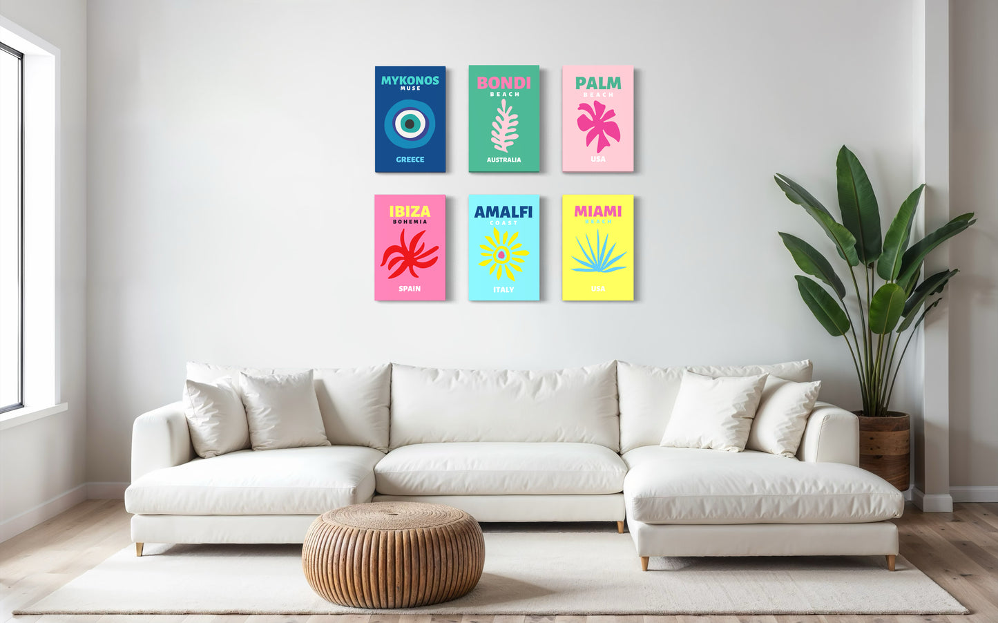 Set de 6 Cuadros Canvas – Travel