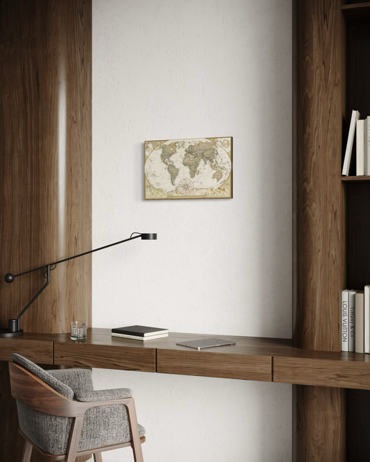 Cuadro Canvas -  Vintage World Map