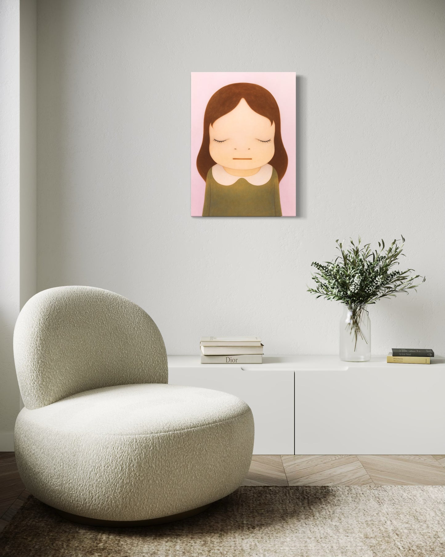 Cuadro Canvas - Cosmic Girl: Eyes Closed