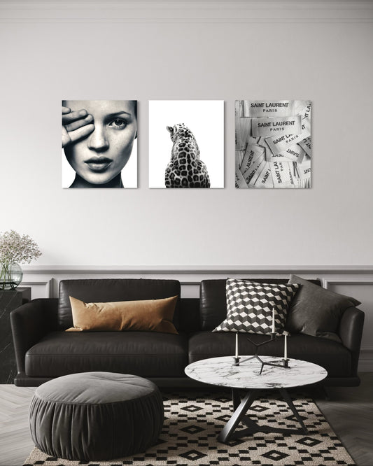 Set de 3 Cuadros Canvas – Kate Moss