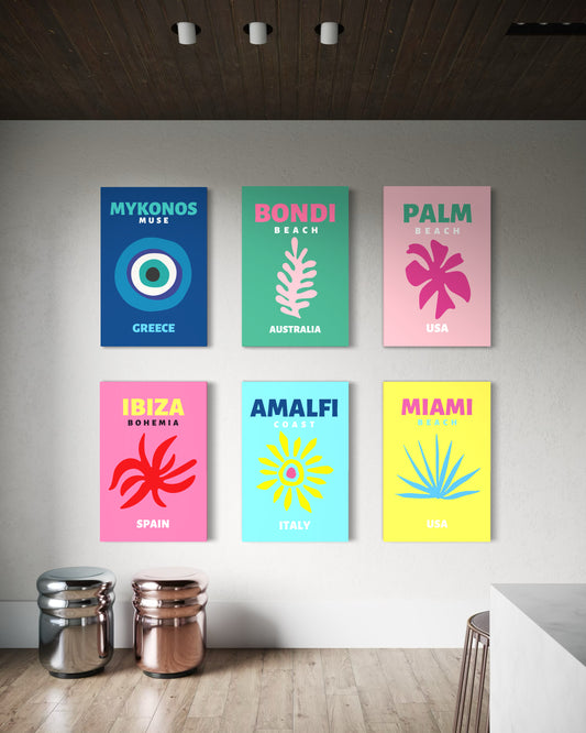 Set de 6 Cuadros Canvas – Travel