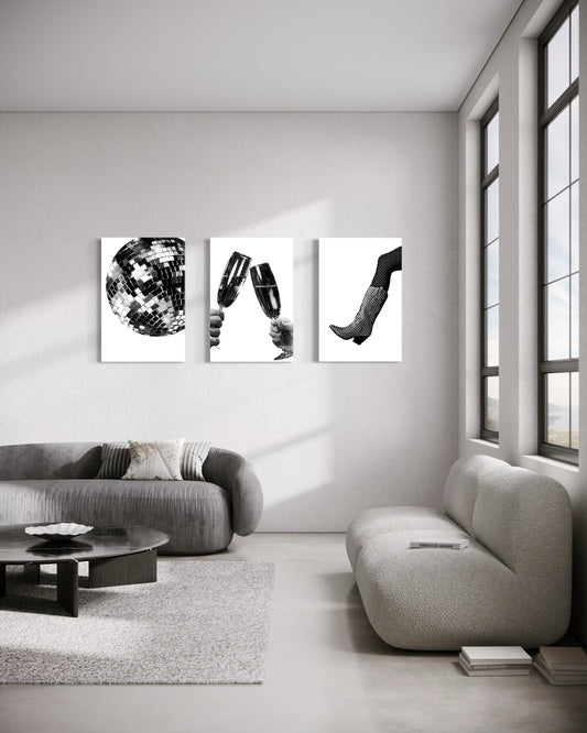 Set de 3 Cuadros Canvas – Nightlife