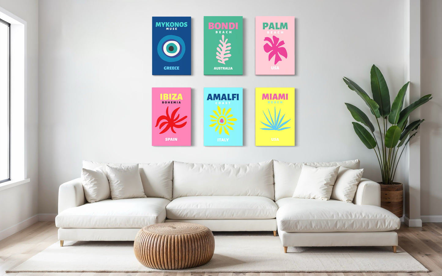 Set de 6 Cuadros Canvas – Travel