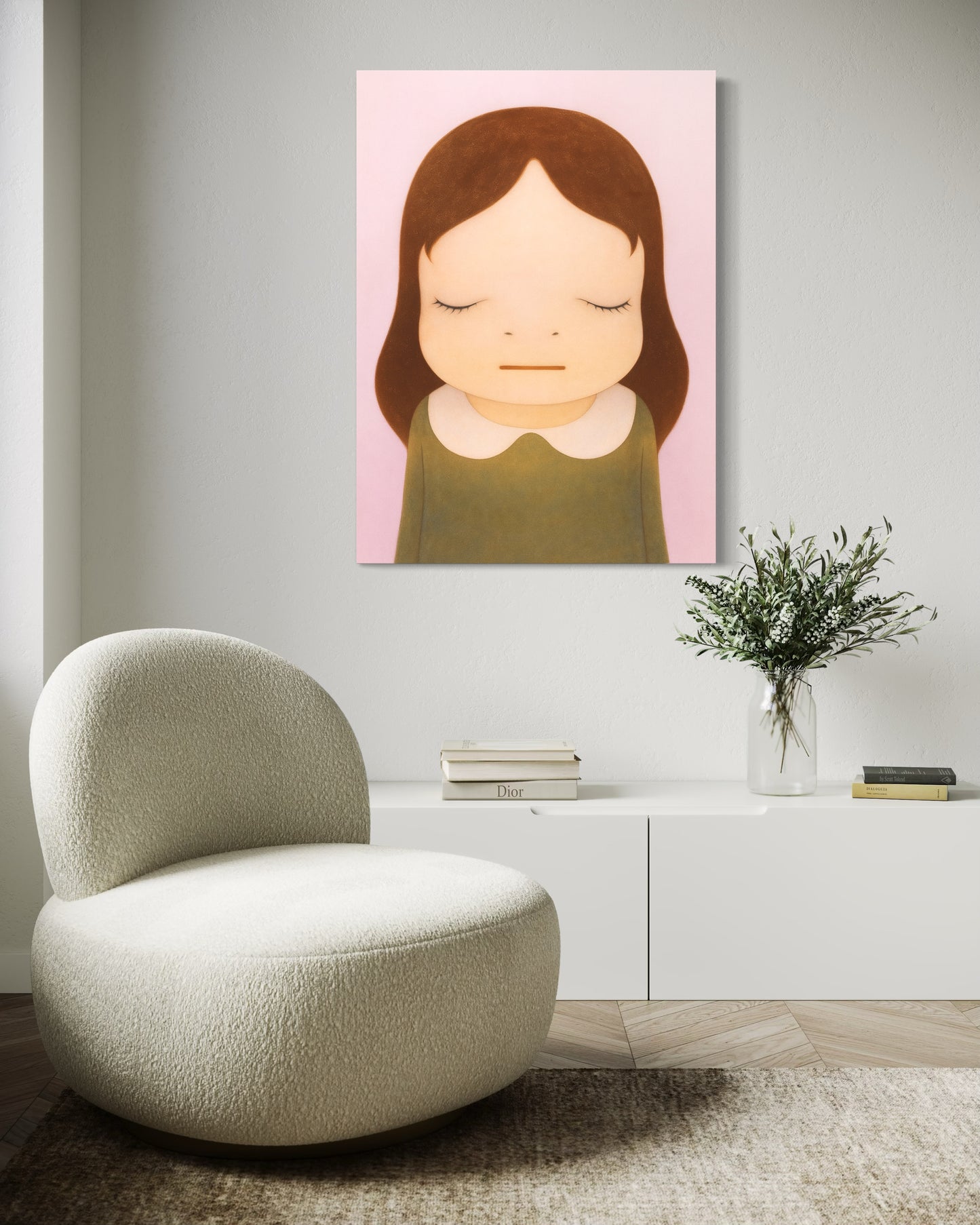 Cuadro Canvas - Cosmic Girl: Eyes Closed